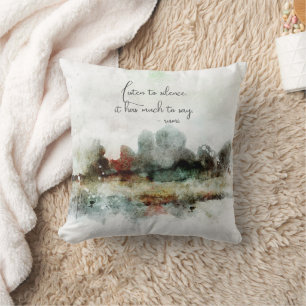 Watercolor Abstract Rumi Quote Gift Cushion