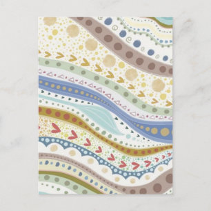 Watercolor abstract seamless pattern holiday postcard