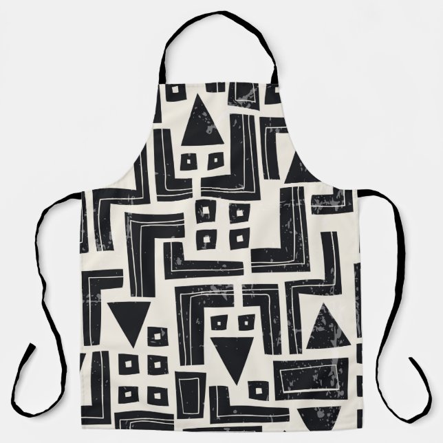 Watercolor abstract shapes apron (Front)