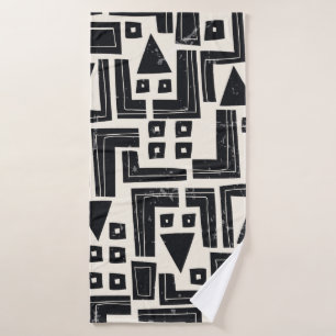 Watercolor abstract shapes bath towel