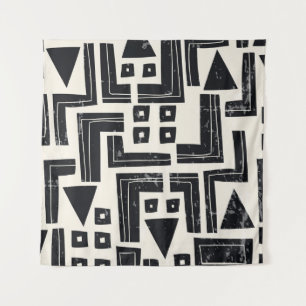 Watercolor abstract shapes tapestry