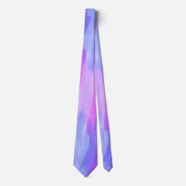 Watercolor Abstract Texture in Pastel Colours Tie (Front)