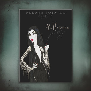 Watercolor Adult Halloween Party Invitation