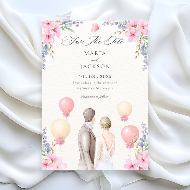 Watercolor Aesthetic wedding  Save The Date (Creator Uploaded)