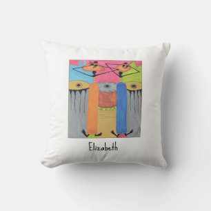 Watercolor, African Art, Colours of Joy Cushion