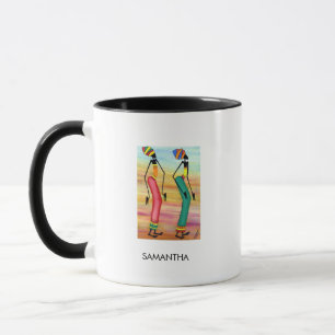 Watercolor African Art Inspirational Walk Coffee Mug