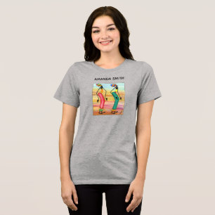 Watercolor African Art Inspirational Walk Tri-Blend Shirt