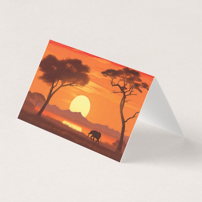 Watercolor African Safari  (Front)