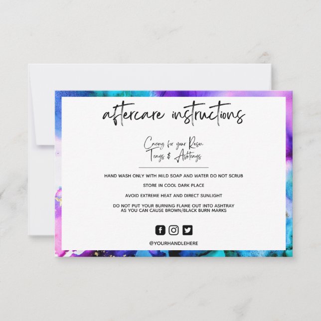 Watercolor Aftercare Instructions 2 (Front)