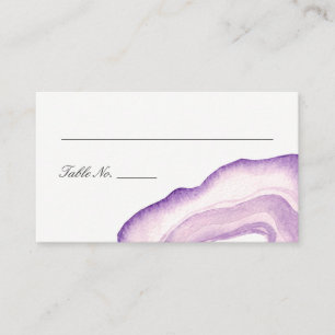 Watercolor Agate Escort Place Cards   Lavender