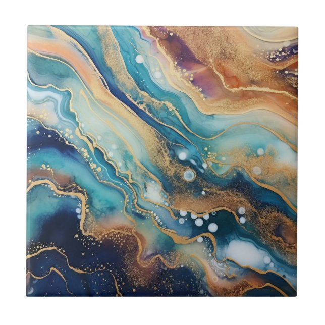 Watercolor Agate Tile (Front)