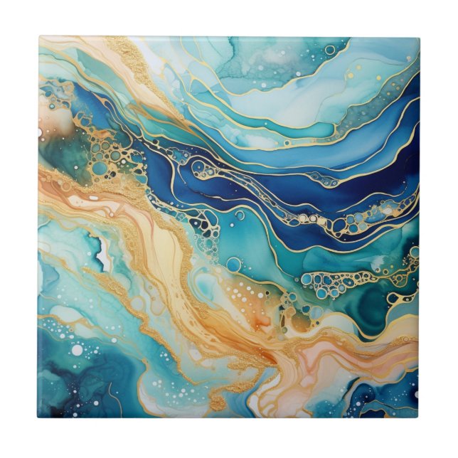 Watercolor Agate Tile (Front)