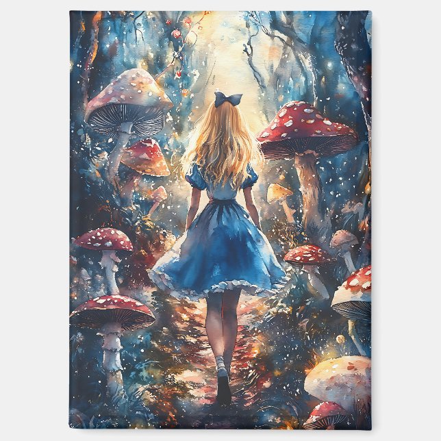 Watercolor Alice in Wonderland Magnet (Front)