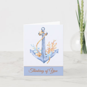 Watercolor Anchor customisable Note Card