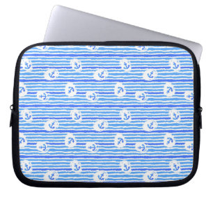 Watercolor Anchor Pattern 1 Laptop Sleeve