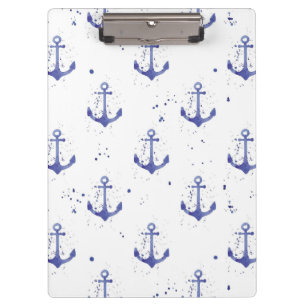 Watercolor Anchor Pattern 2 Clipboard