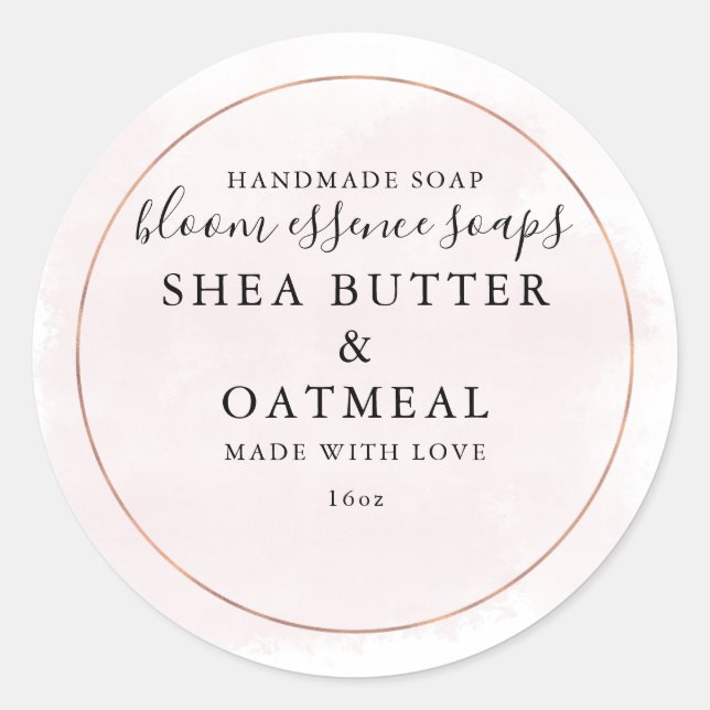 Watercolor and Foil | Soap Sticker (Front)