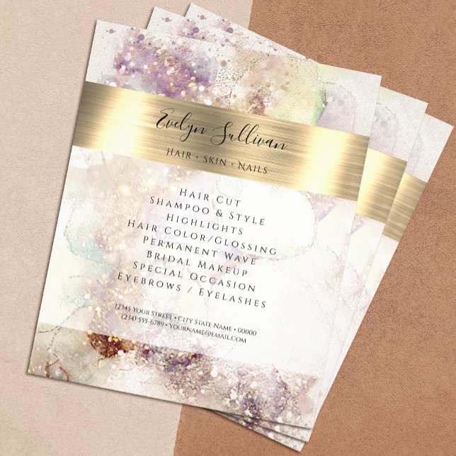 Watercolor and Gold Foil Flyer (Creator Uploaded)
