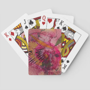 Watercolor And Ink Abstract Beautiful Painting Art Playing Cards