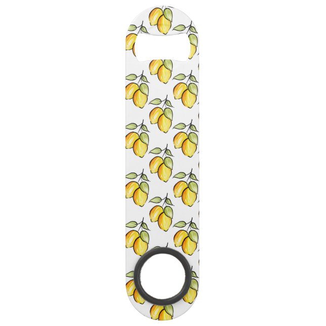 Watercolor and Ink Lemons Pattern (Front)