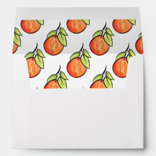 Watercolor and Ink Orange Pattern Envelope