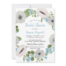 Watercolor Anemones Floral Wreath | Bridal Shower