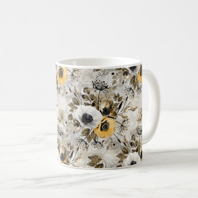 Watercolor anemones. Mug (Front Right)