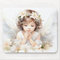 Watercolor Angel Girl 