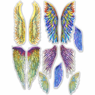 watercolor angel wings fantasy art