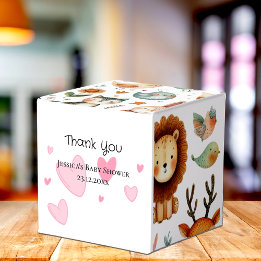 Watercolor animal doodles Thank You Favour Box