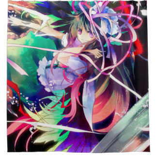 Watercolor Anime Faerie Girl Shower Curtain
