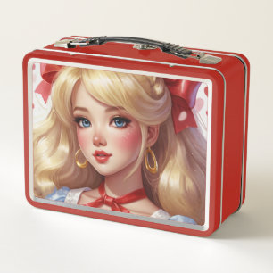 Watercolor anime Metal Lunchbox