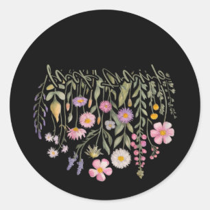 Watercolor Anti Trump Floral Democrat President Li Classic Round Sticker