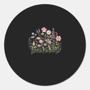 Watercolor Anti Trump Floral Democrat President Li Classic Round Sticker