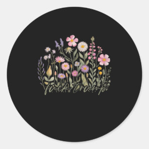 Watercolor Anti Trump Floral Democrat President Li Classic Round Sticker