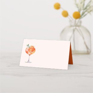 Watercolor Aperol Spritz Bridal Shower Place Card