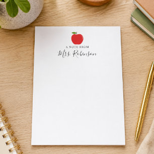 Watercolor Apple A Note from Teacher