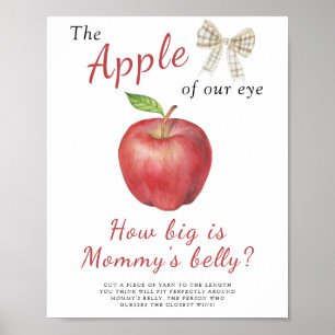 Watercolor apple - how big is mummy's belly game  poster