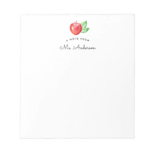 Watercolor Apple Note from Teacher Notepad