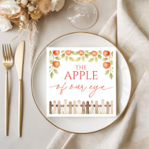 Watercolor Apple Orchard Baby Shower Napkins