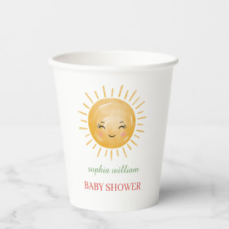 Watercolor Apple Orchard Baby Shower Paper Cups