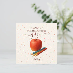 Watercolor Apple Teacher – Thank You Cards