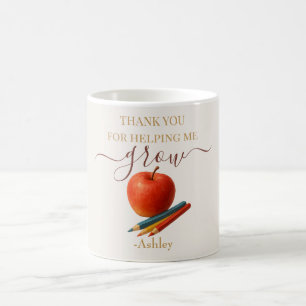 Watercolor Apple Teacher – Thank You Gift  Coffee Mug