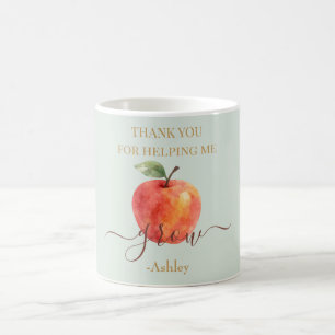 Watercolor Apple Teacher – Thank You Gift  Coffee Mug