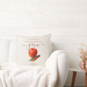 Watercolor Apple Teacher – Thank You Gift Cushion