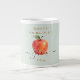 Watercolor Apple Teacher – Thank You Gift  Large Coffee Mug