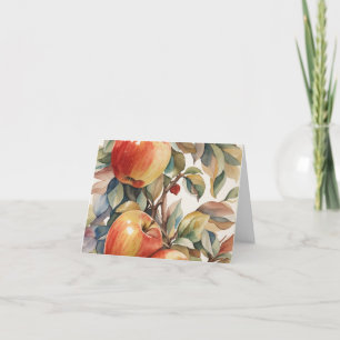 Watercolor Apple Thank You Card