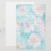 Watercolor Aqua Floral