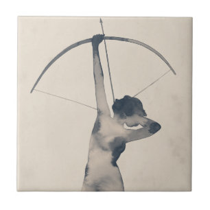 Watercolor Archeress Ceramic Tile