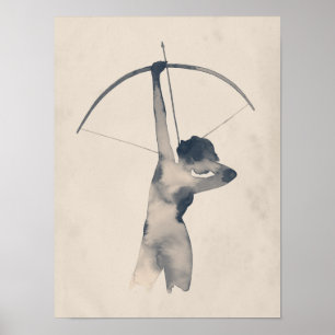 Watercolor Archeress Poster